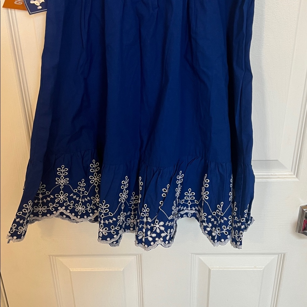 NEW Gymboree Blue Belle Royal Blue Dress with White Detailing - Picture 11 of 11
